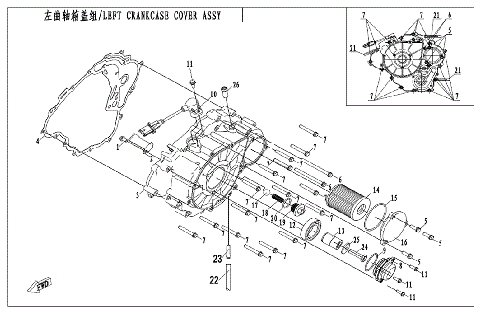 LEFT CRANKCASE COVER ASSY