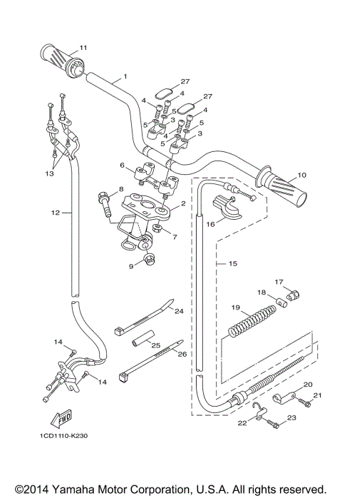 STEERING HANDLE CABLE
