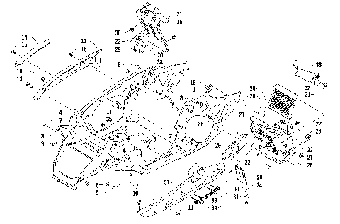 FRONT FRAME AND FOOTREST ASSEMBLY [92963]