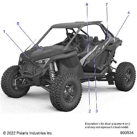 BODY, DECALS, GRAPHICS - Z23GAC92A/92B (900534-01)
