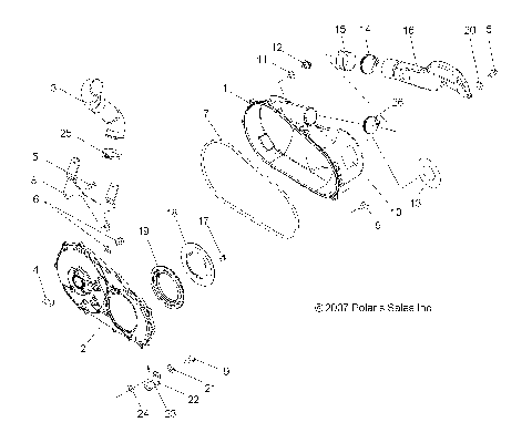 BODY, CLUTCH COVER - A08CL50AA (49ATVCLUTCHCVR086X6)