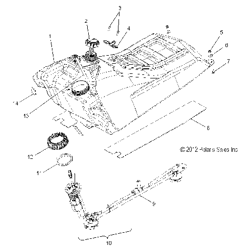 FUEL SYSTEM, FUEL TANK ASM. - S15CP8 ALL OPTIONS (49SNOWFUEL13INDY)