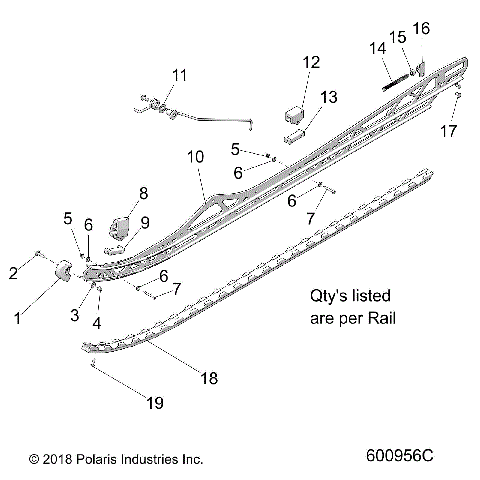 SUSPENSION, RAIL BEAM ASM, LH/RH, 2.6