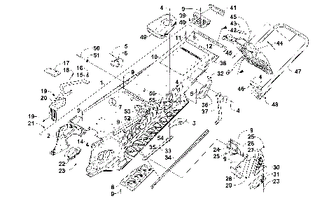 TUNNEL, REAR BUMPER, AND SNOWFLAP ASSEMBLY [97230]