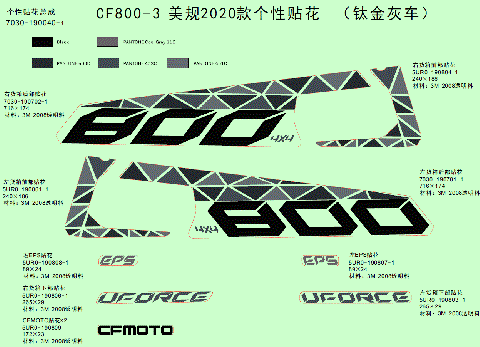 DECAL KITS (2020,TITANIUM GRAY)