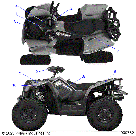 BODY, DECALS, GRAPHIC - A24SGS95CT/S95FT/ET (900782)