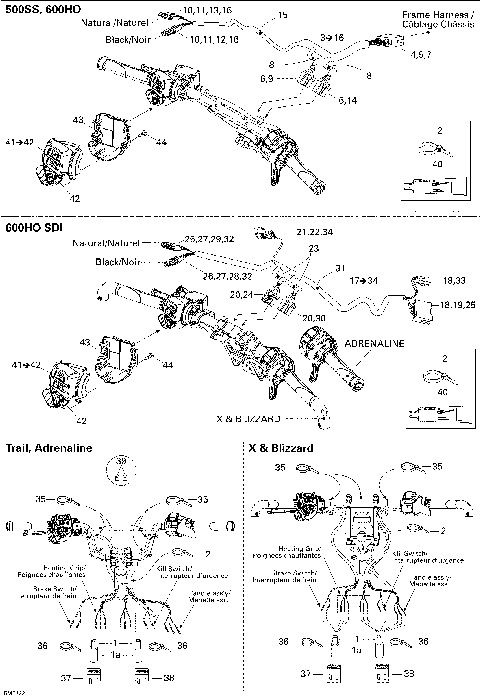 10- Steering Wiring Harness ADR 600 HO SDI