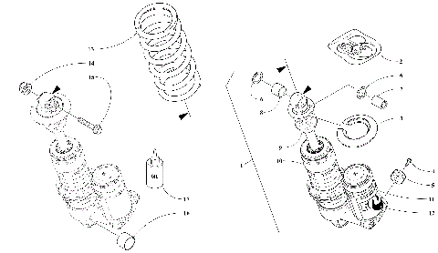 REAR SUSPENSION FRONT ARM SHOCK ABSORBER [107475]