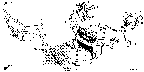 FRONT GRILLE@FRONT BUMPER