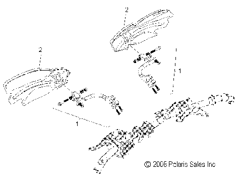 BODY, HAND GUARDS - S10PP7FSL/FEL (49SNOWGUARDS09TRBODRGN)