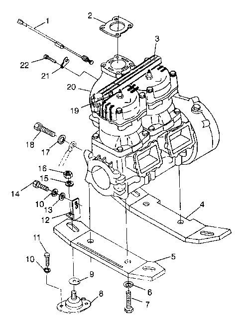 ENGINE MOUNTING HURRICANE B974473 and Intl. HURRICANE I974473 (4941044104B002)