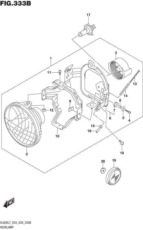HEADLAMP (VL800L7 E28)