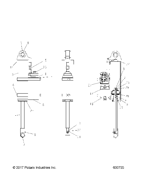 SUSPENSION, SHOCK, REAR TRACK - S18MBX6JSA/JEA (600755)