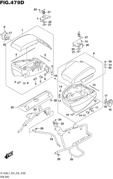 SIDE BAG (VL1500TL7 E33)