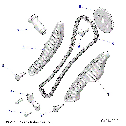 ENGINE, CAM CHAIN and SPROCKET - A19SAA50D5 [C101422-2]