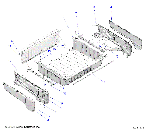 BODY, BOX ASSEMBLY - R25X6W1RB9/BD/BM (C731105)