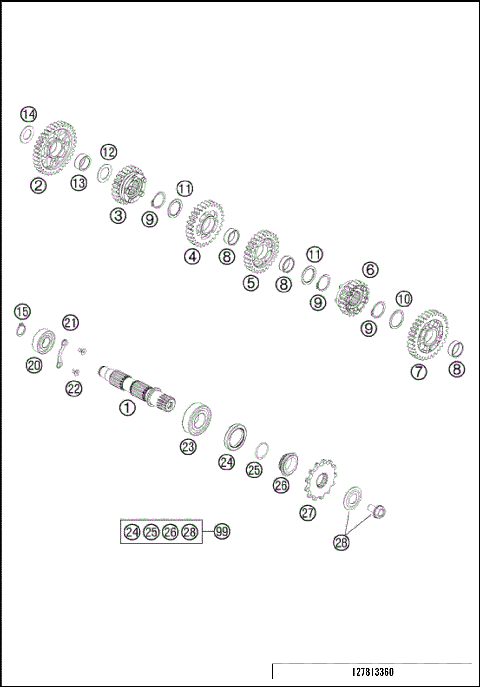 TRANSMISSION II - COUNTERSHAFT