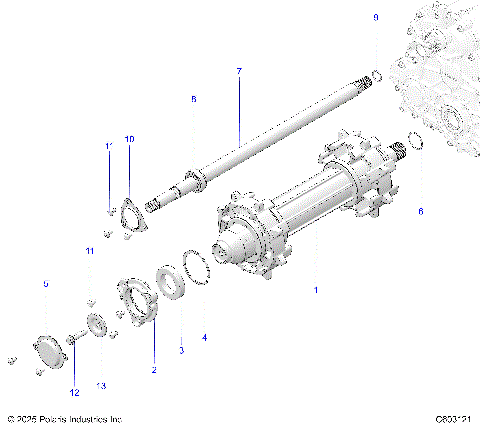 DRIVE TRAIN, JACKSHAFT AND DRIVESHAFT- S26AJE9FSL/AJN9FSL/FSM (C603121)