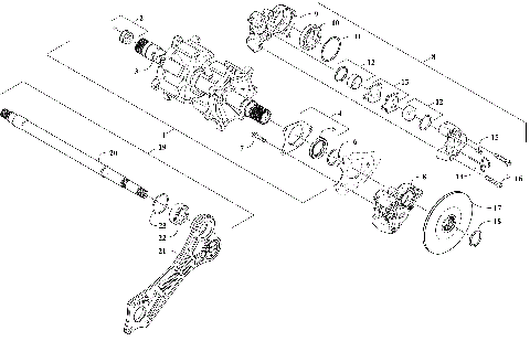 DRIVE TRAIN SHAFTS AND BRAKE ASSEMBLIES [110243]