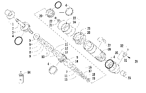 REAR SUSPENSION FRONT ARM SHOCK ABSORBER [96632]