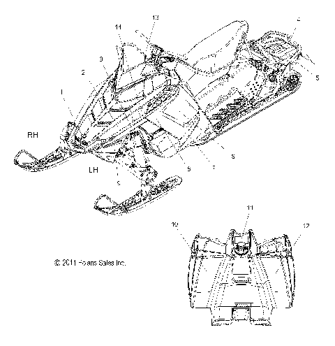 BODY, DECAL - S12BR8GSA/GSL (49SNOWDECAL12800SB)