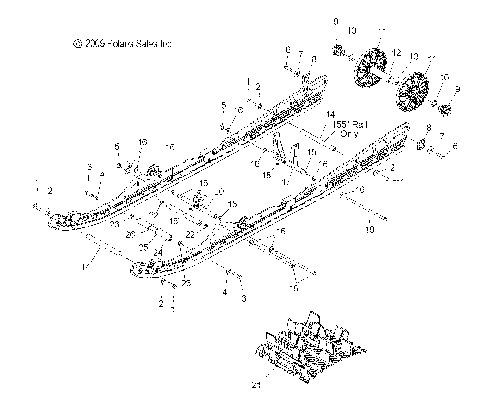 SUSPENSION, REAR - S10PK6HSA/HSL/HEA/PM6HSA/HSL (49SNOWSUSPRR10600RMK)