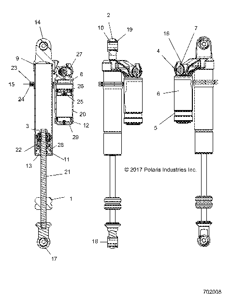 SUSPENSION, REAR SHOCK INTERNALS - G21G4P99AM/BM (702008)