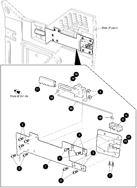 COVER PLATE, DOOR LATCH - FRONT DOOR