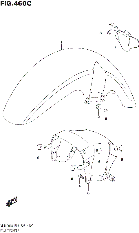 FRONT FENDER (VL1500BL8 E33)