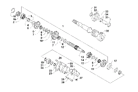 SECONDARY TRANSMISSION ASSEMBLY (ENGINE SERIAL NO. 0950T10142250 and Up) [300866]