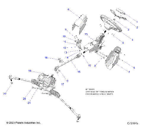 STEERING, STEERING ASM - R25X6W1RB9/BD/BM (C731045)