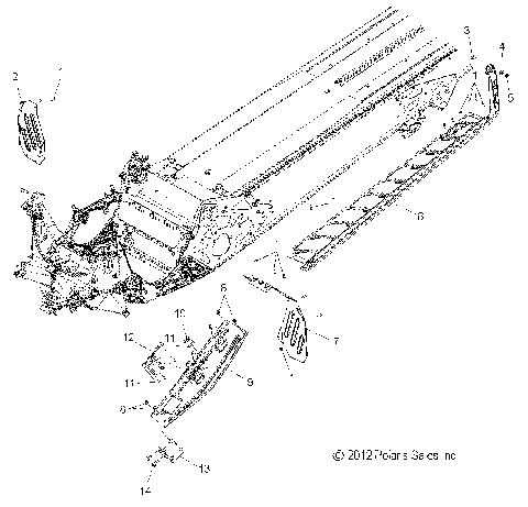 CHASSIS, CLUTCH GUARD and FOOTRESTS - S15CG8/CH8 ALL OPTIONS (49SNOWCLUTCHGUARD13PRMK)