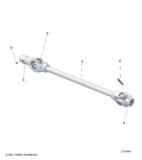DRIVE TRAIN, FRONT PROP SHAFT - A24SHE57FS/S57FS/CS/CP/ES/EP (C102450)