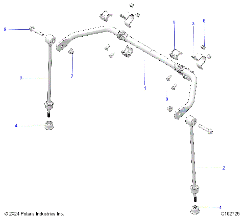 SUSPENSION, STABILIZER BAR - A25SGE95PT (C102725)