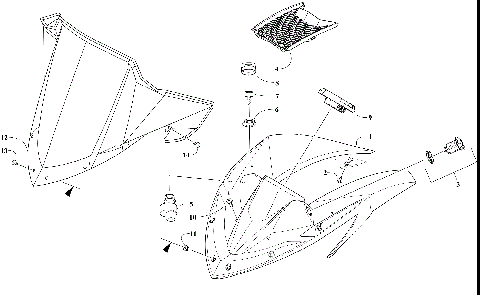 WINDSHIELD AND INSTRUMENTS ASSEMBLIES [108786]