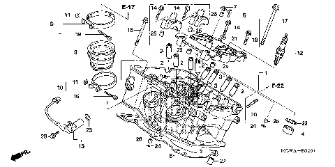 CYLINDER HEAD (RR.)