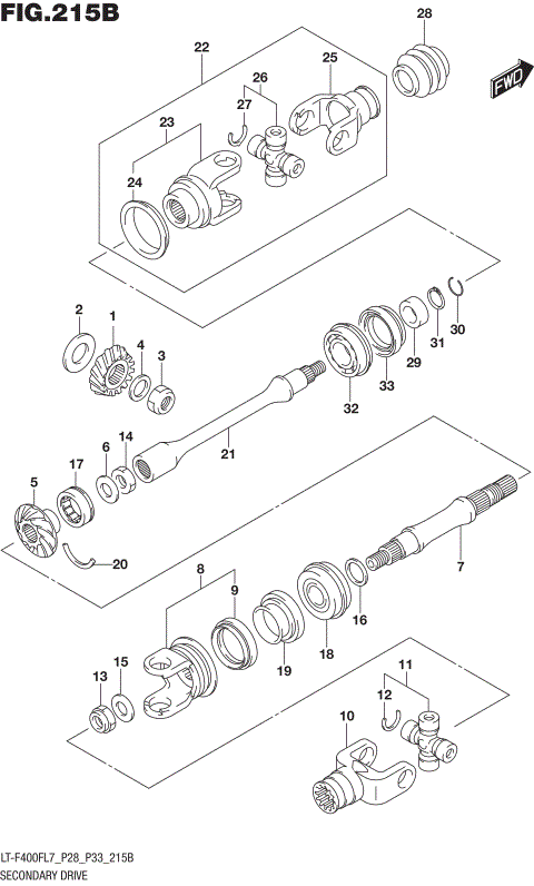 SECONDARY DRIVE (LT-F400FL7 P33)