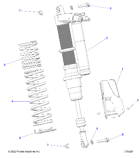 SUSPENSION, REAR SHOCK MOUNTING - Z23RMU2KAN/BN (C703281)