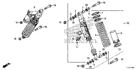 REAR SHOCK ABSORBER (2)