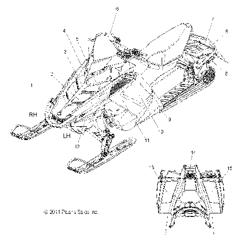BODY, DECAL, ORANGE - S12BP6 ALL OPTIONS (49SNOWDECAL12600PR)