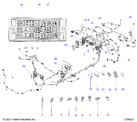 ELECTRICAL, WIRE HARNESS, CHASSIS - Z25RPP2KAE/BE (C750231)