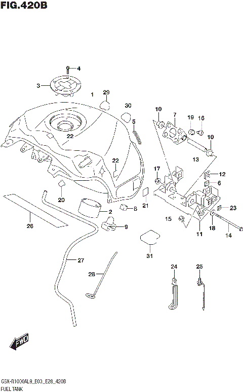FUEL TANK (GSX-R1000RZA:E33)