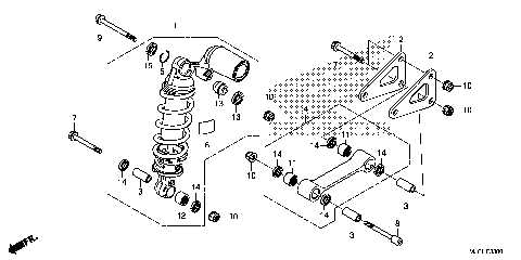 REAR SHOCK ABSORBER (1)