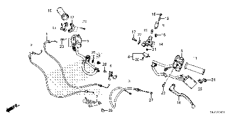 HANDLE LEVER@SWITCH@CABLE