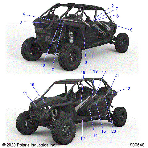 BODY, DECALS - Z23G4V92AL/BL (900648)
