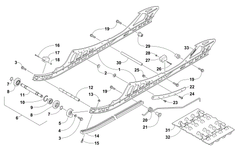 SLIDE RAIL AND TRACK ASSEMBLY