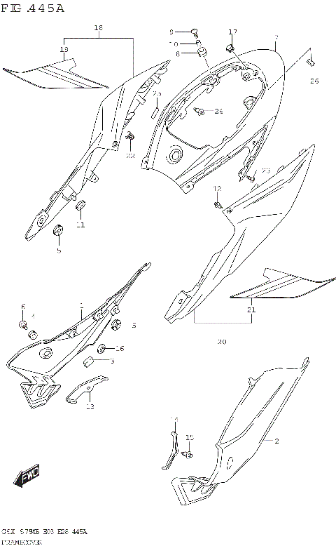 FRAME COVER (GSX-S750,GSX-S750A)