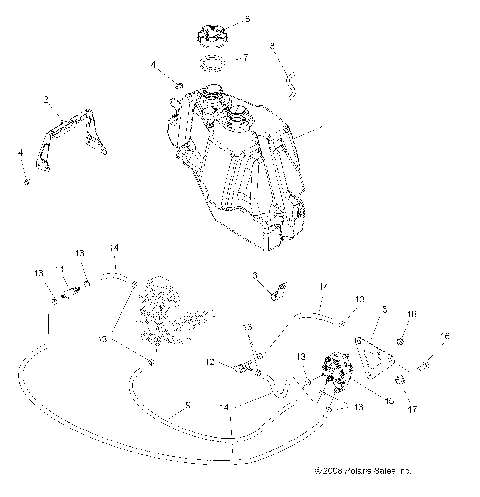 BODY, FUEL TANK - A09LB27AA (49ATVFUEL09SP300)