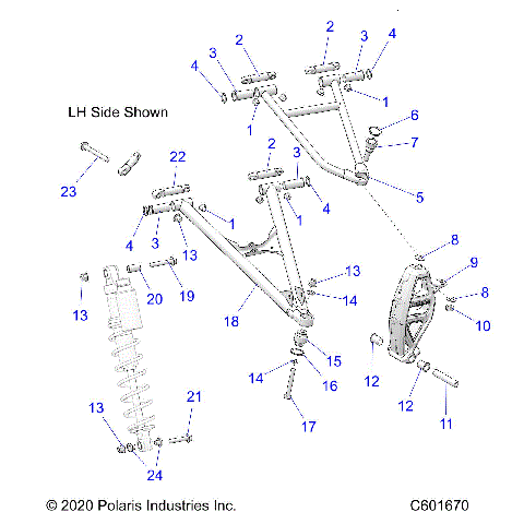 SUSPENSION, CONTROL ARMS and SPINDLE - S23TDV8RS/8RE (C601670)
