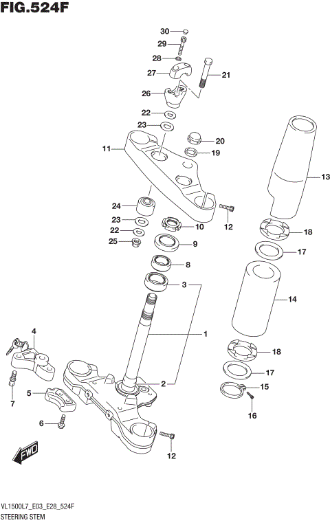 STEERING STEM (VL1500TL7 E28)